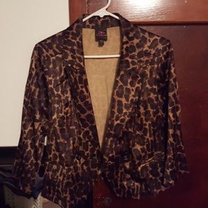 Mid waist Animal Print Blazer